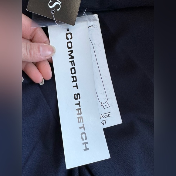 Sag Harbor NWTS Navy Blue Machine Washable Comfort Stretch Sz 12P Pleat… - Picture 10 of 15